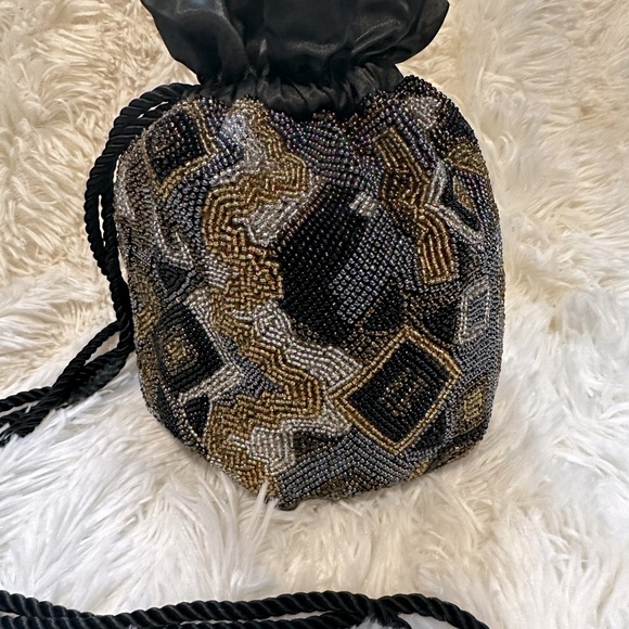 Vintage-Retro Frankie and Baby Black bead Women's Bag - Picture 3 of 8